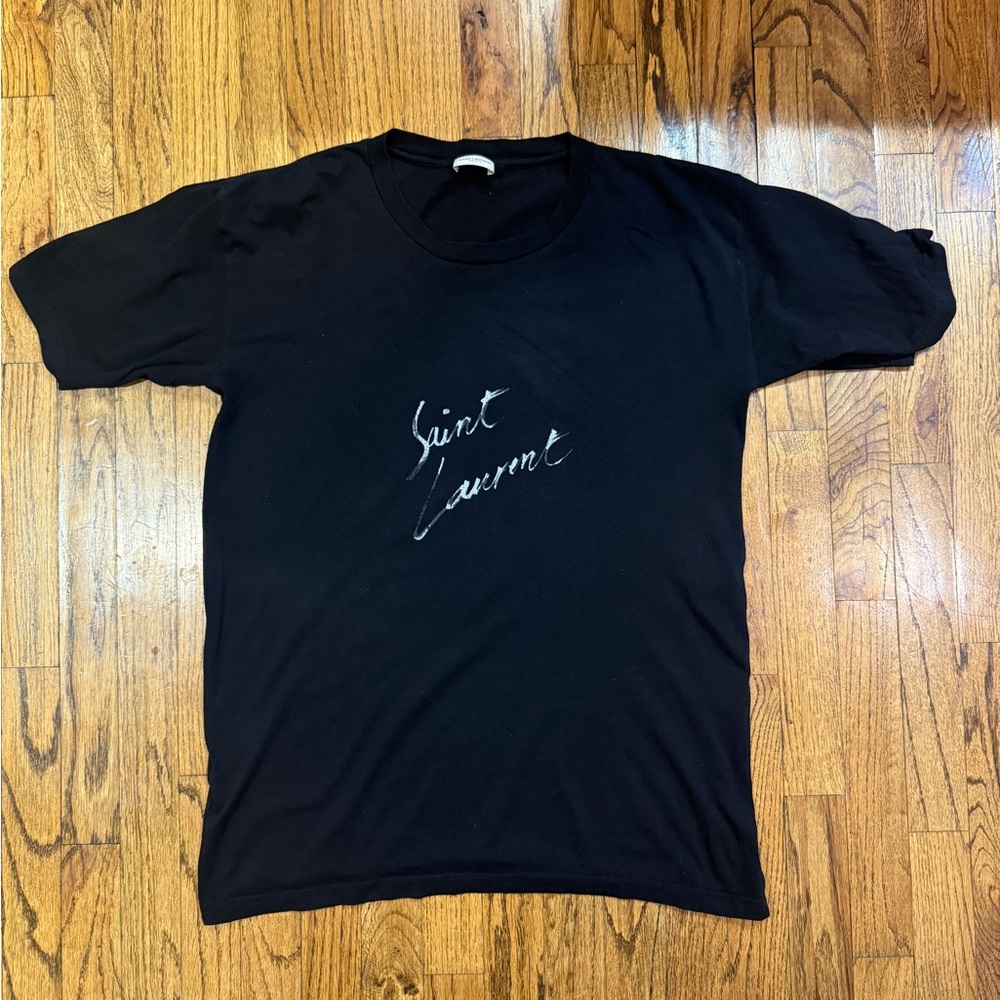 Saint Laurent Black Men's T-Shirt